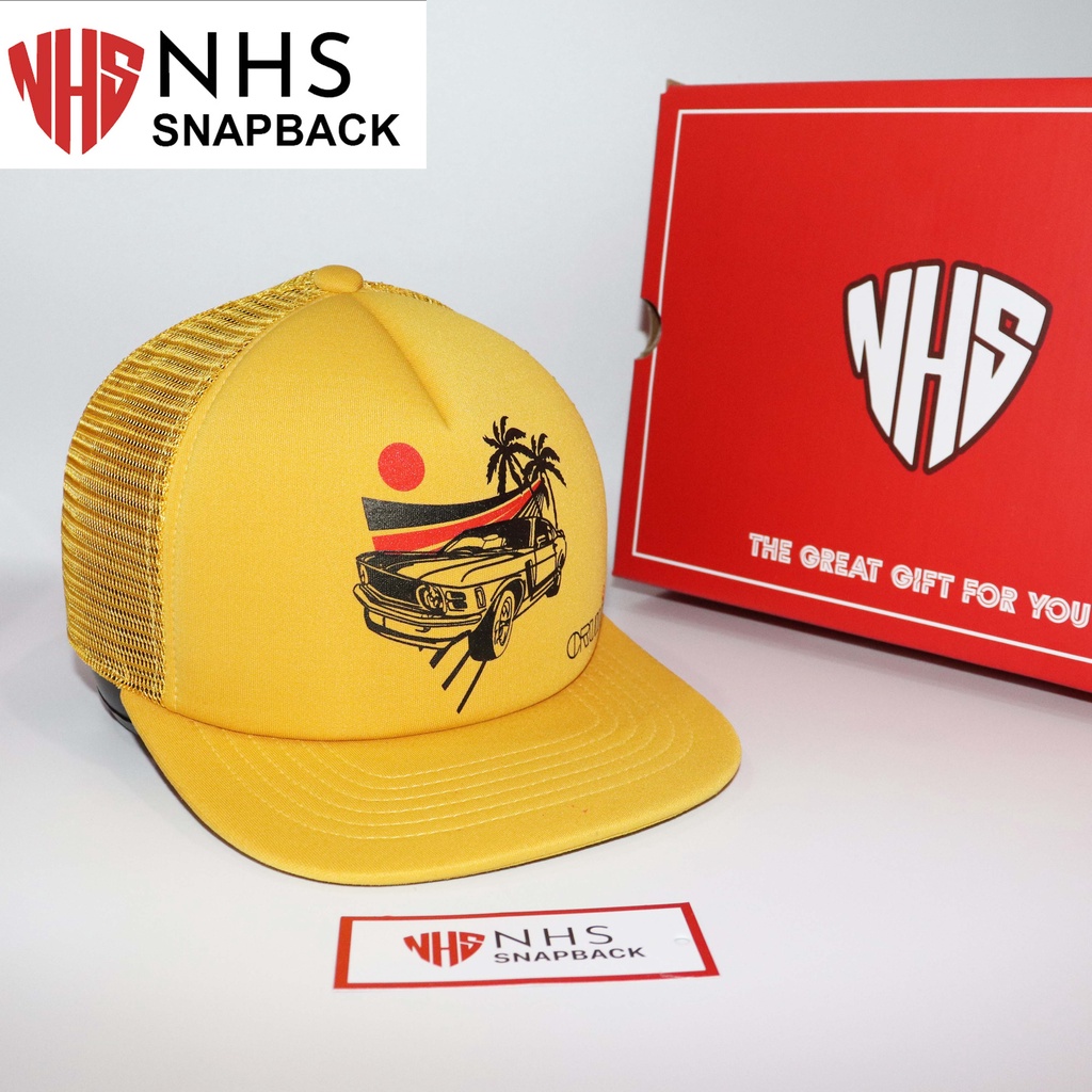Nón NHS Snapback Đẳng Cấp Siêu Xe Full Vàng Otofun 2022 Oto001.