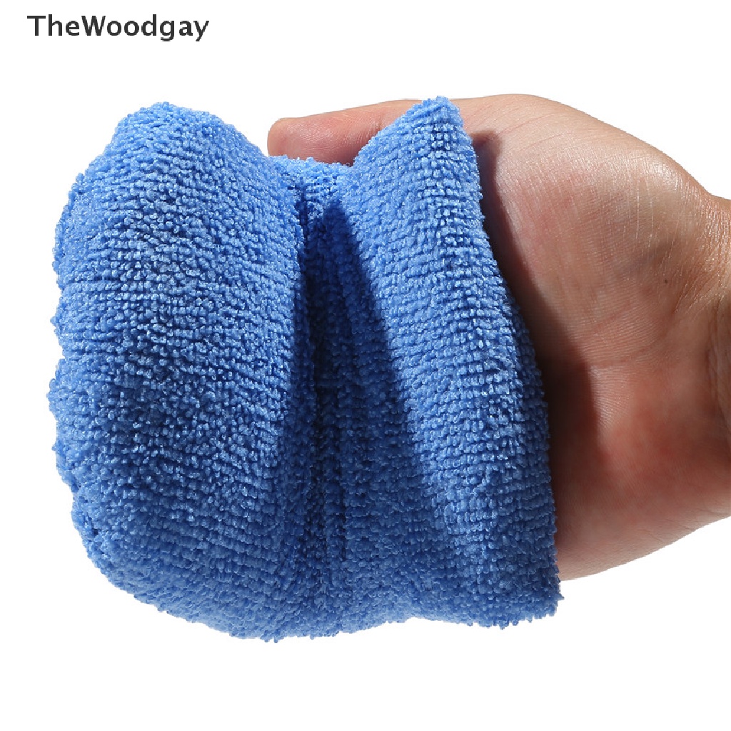 TheWoodgay Special For Car Wash Care Polish Foam Sponge Soft Microfiber Car Wax Applicator Mitts Polishing Sponge Wax Foam Applicator Pad for Car Cleaning EN
