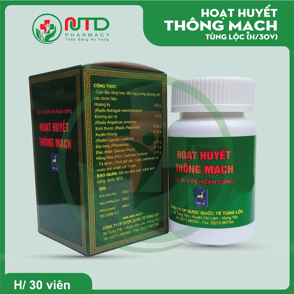 Hoạt Huyết Thông mạch - cải thiện tuần hoàn máu não