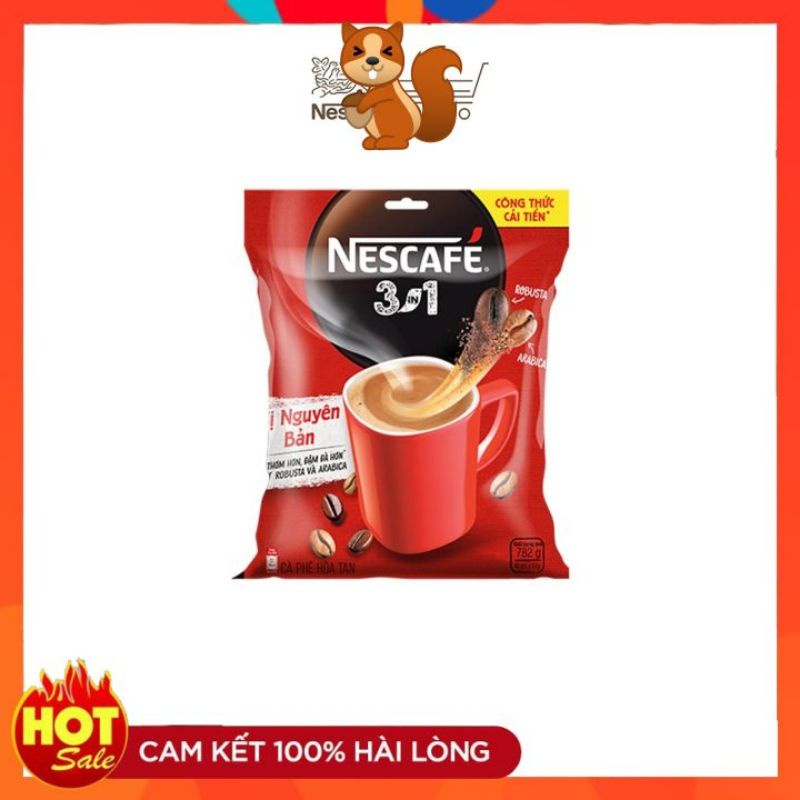 Cà phê hòa tan 3in1 Nescafe bịch 46/48 gói