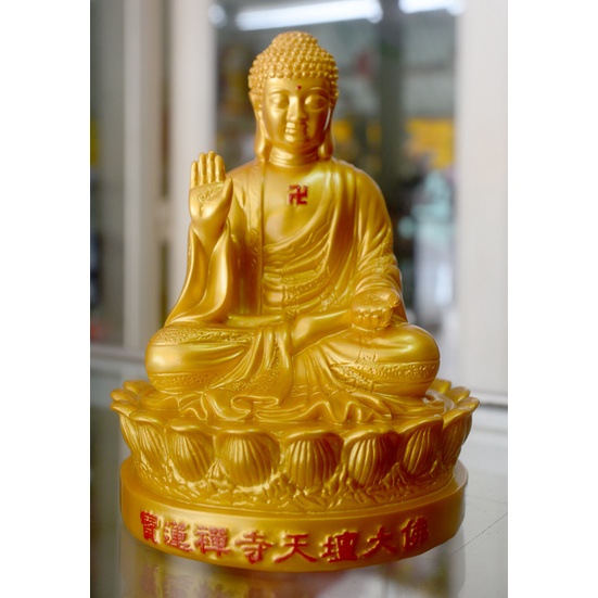 Tượng Đức Phật A Di Đà ngồi đài sen cao 15cm