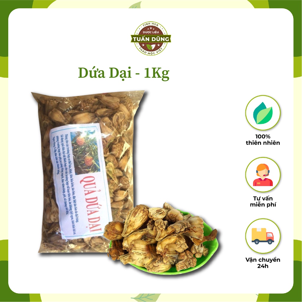 Quả Dứa Dại 1kg Hỗ Trợ Giảm Sỏi Thận, Sỏi Bàng Quang, Lưu Thông Khí Huyết - Dược Liệu Tuấn Dũng