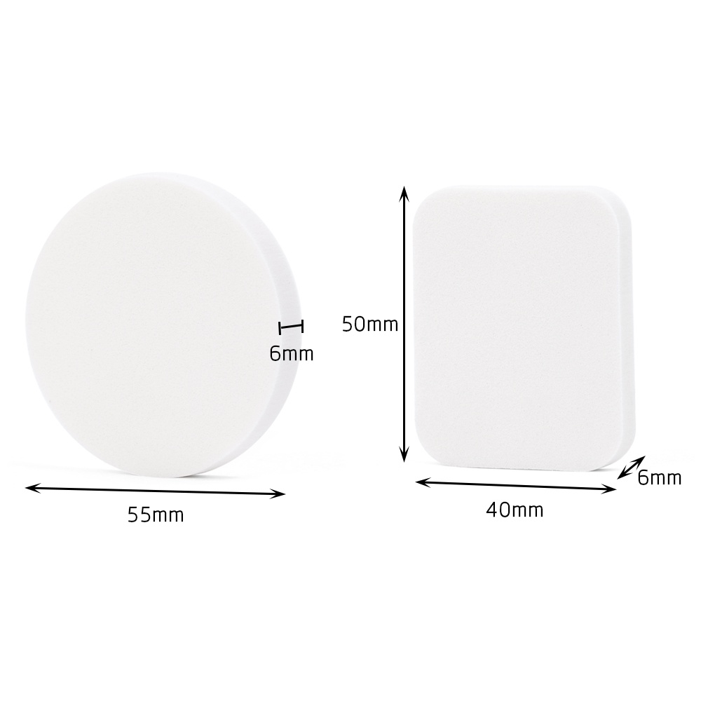 1 Mút Trang Điểm Ướt Và Khô Mềm Mại Hình Tròn / Vuông Dành Cho Nữ