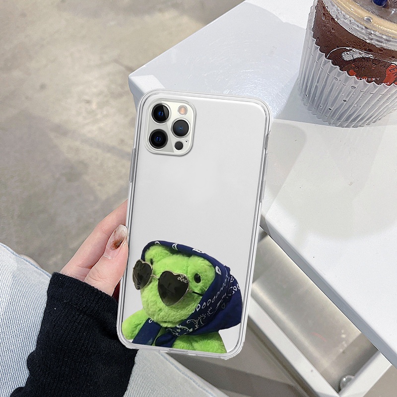 Ốp bảo vệ cam iphone ếch xanh trùm khăn dễ thương cạnh vuông cho 6/6splus/7/7plus/8/8plus/x/xr/xs/11/12/13/14/pro/max