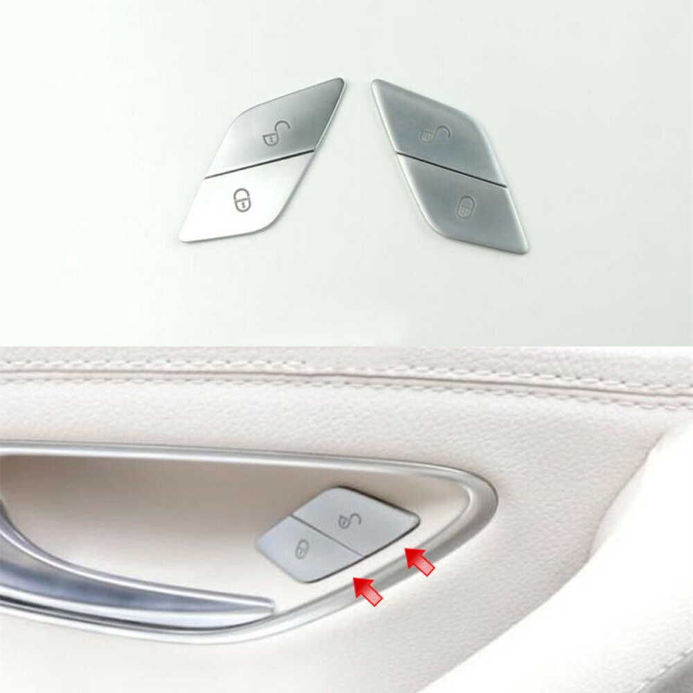 Ốp Bảo Vệ Nút Bấm Khóa Cửa Dành Cho Xe Hơi Mercedes-Benz C E GLC Class W205 W213 X253
