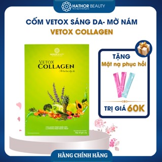 Vetox Collagen Hathor Beauty cốm collagen uống giúp đẹp da chống lão hóa hiệu quả chính hãng Hộp 30g- 3g