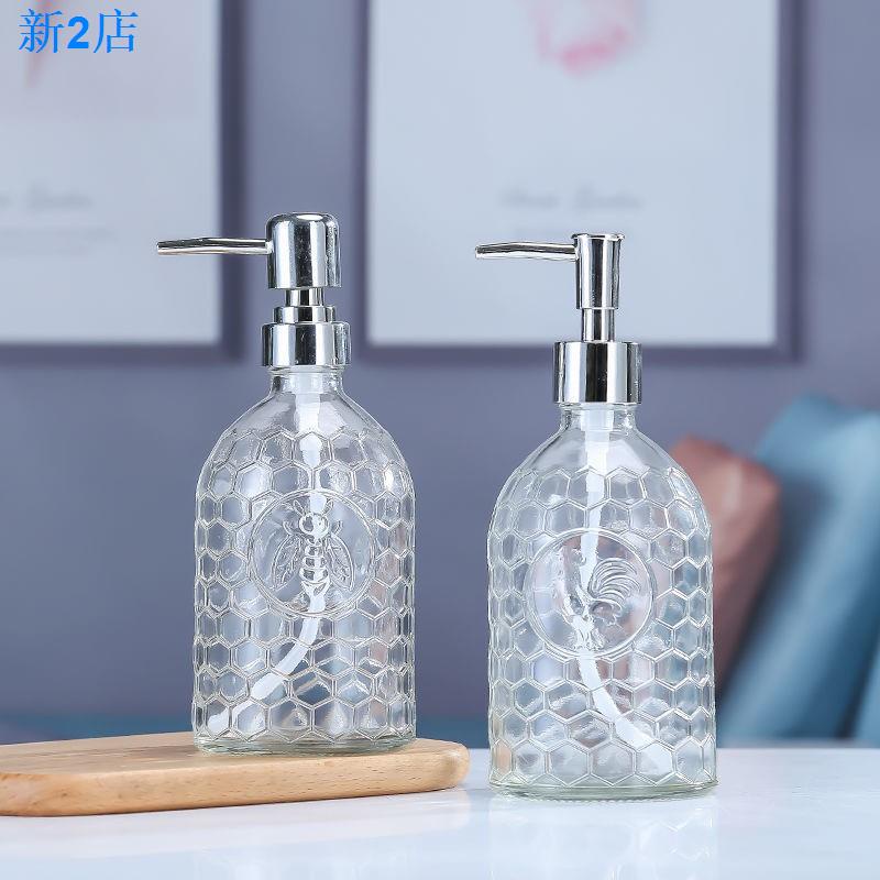 Bình Thủy Tinh Rỗng Trong Suốt Đựng Dầu Gội / Sữa Tắm Rửa Tay 24 Giờ  1 Chai