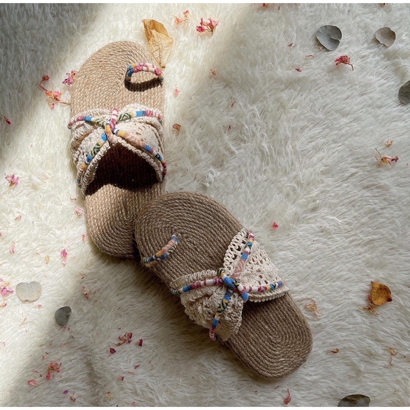 Dép cói phong cách bohemian