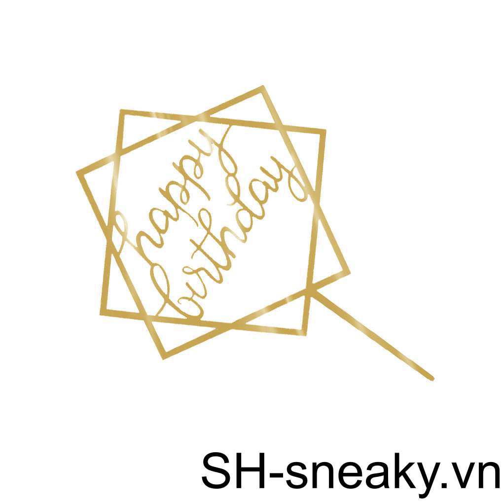 Que Cắm Trang Trí Bánh Sinh Nhật Bằng Acrylic Màu Vàng Kim Lấp Lánh DIY