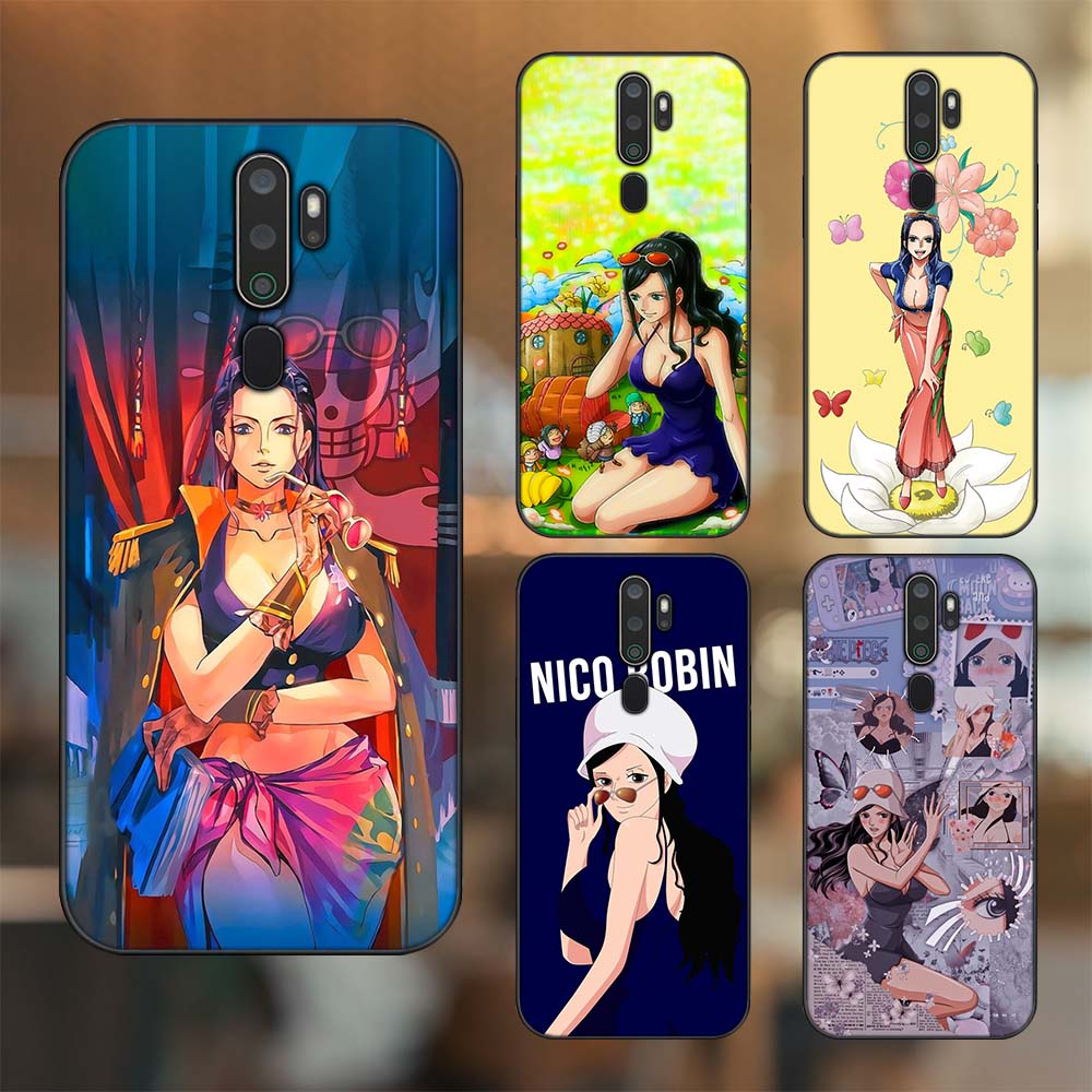 Ốp lưng Oppo A5 2020, A9 2020 viền đen in hình Nico Robin One Piece Đảo Hải Tặc