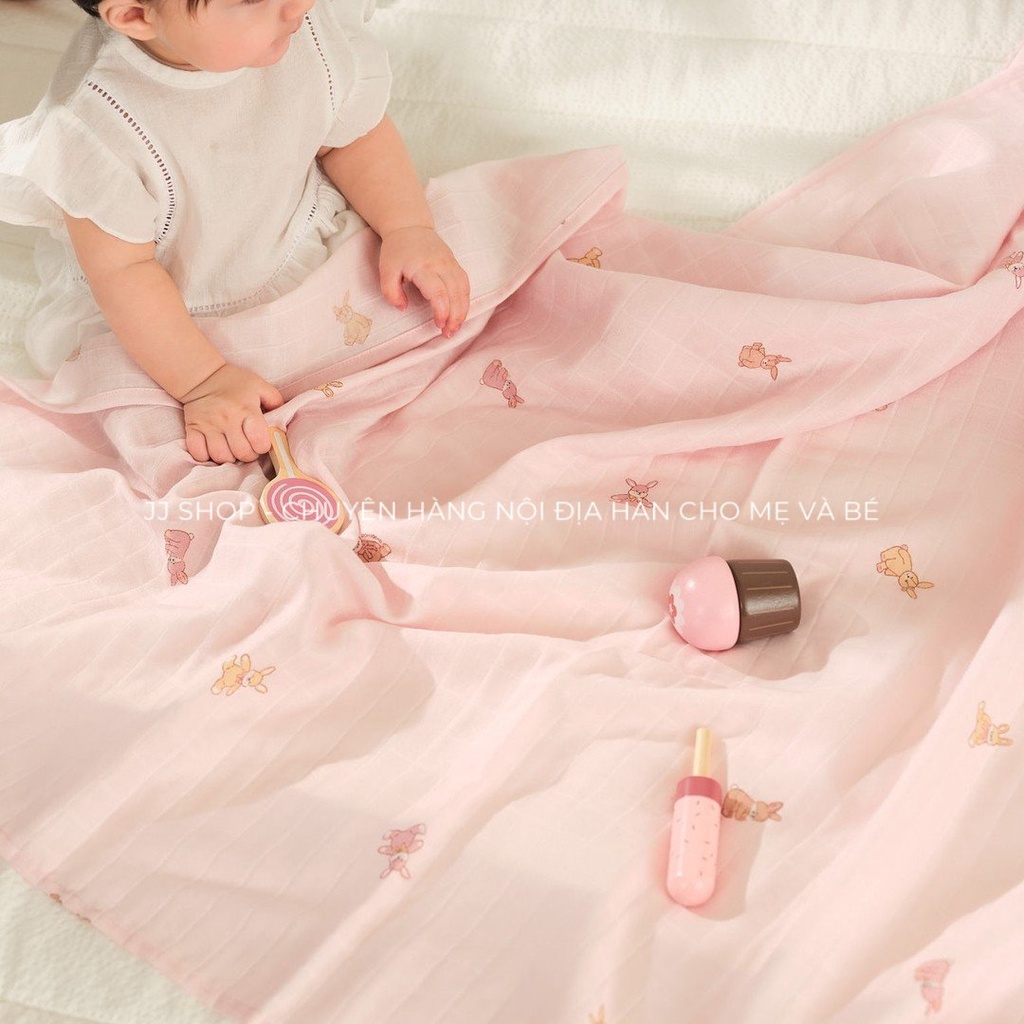 Chăn Cotton Mỏng Nhẹ Mùa Hè Cao Cấp DonoDono Hàn Quốc Cho Bé