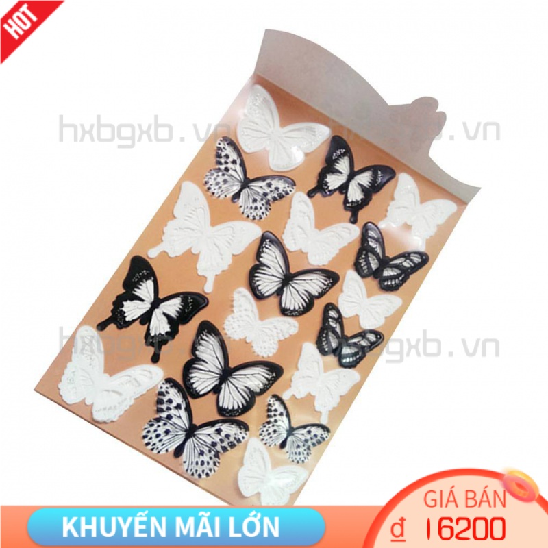 Miếng Dán Tường Trang Trí Hình Bướm 3d Độc Đáo