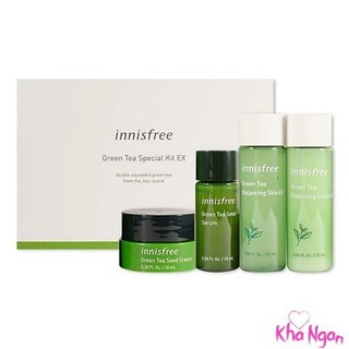 ❗️ BỘ DƯỠNG DA TRÀ XANH ĐẦY ĐỦ 5 BƯỚC DƯỠNG INNISFREE GREEN TEA SPECIAL SKIN CARE SET – Travel Exclusive (Phiên Bản HIẾM