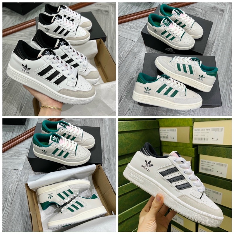 Giày thể thao adidas forum logo xanh lá đen mẫu mới bản cao cấp 2022 full box bill giấy gói