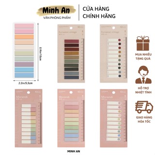 Giấy ghi chú đánh dấu trang nhiều màu sắc, Set 200 giấy note phân trang tiện lợi dễ sử dụng