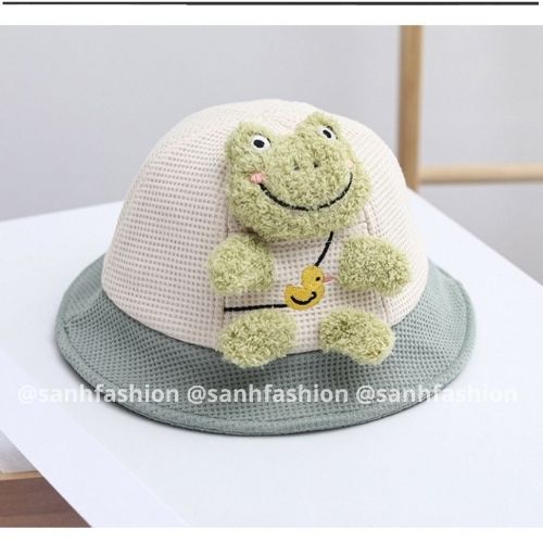 [Bé 6tháng-4tuổi] MŨ VÀNH VÁ 2 MÀU THÚ NHỒI BÔNG QUẢNG CHÂU BÉ TRAI,GÁI