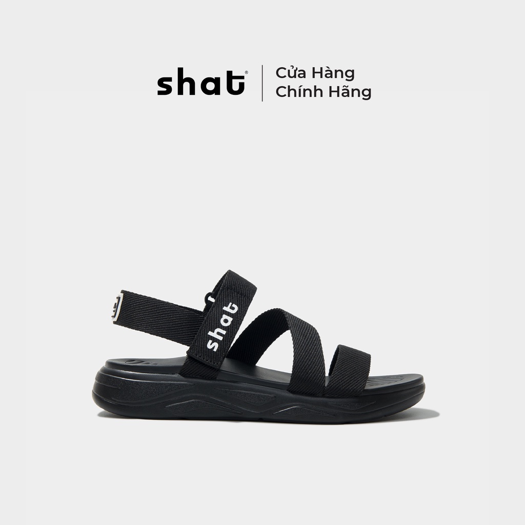 Giày Sandals Unisex Thời Trang Shat Shondo Full Đen S1M1010