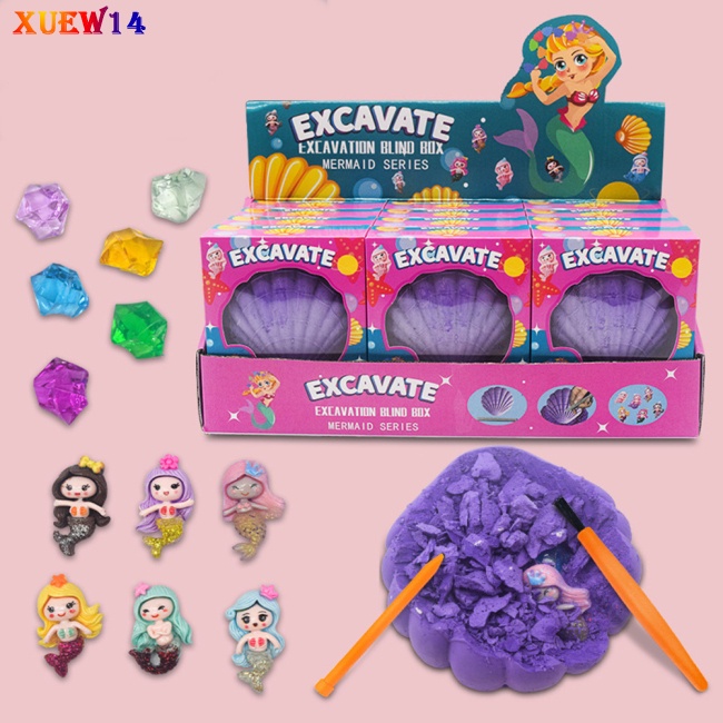 Bộ Đồ Chơi Đào Đá Quý Hình Trái Tim / Sao Biển / Kim Cương Giáo Dục Sớm Cho Bé Diy