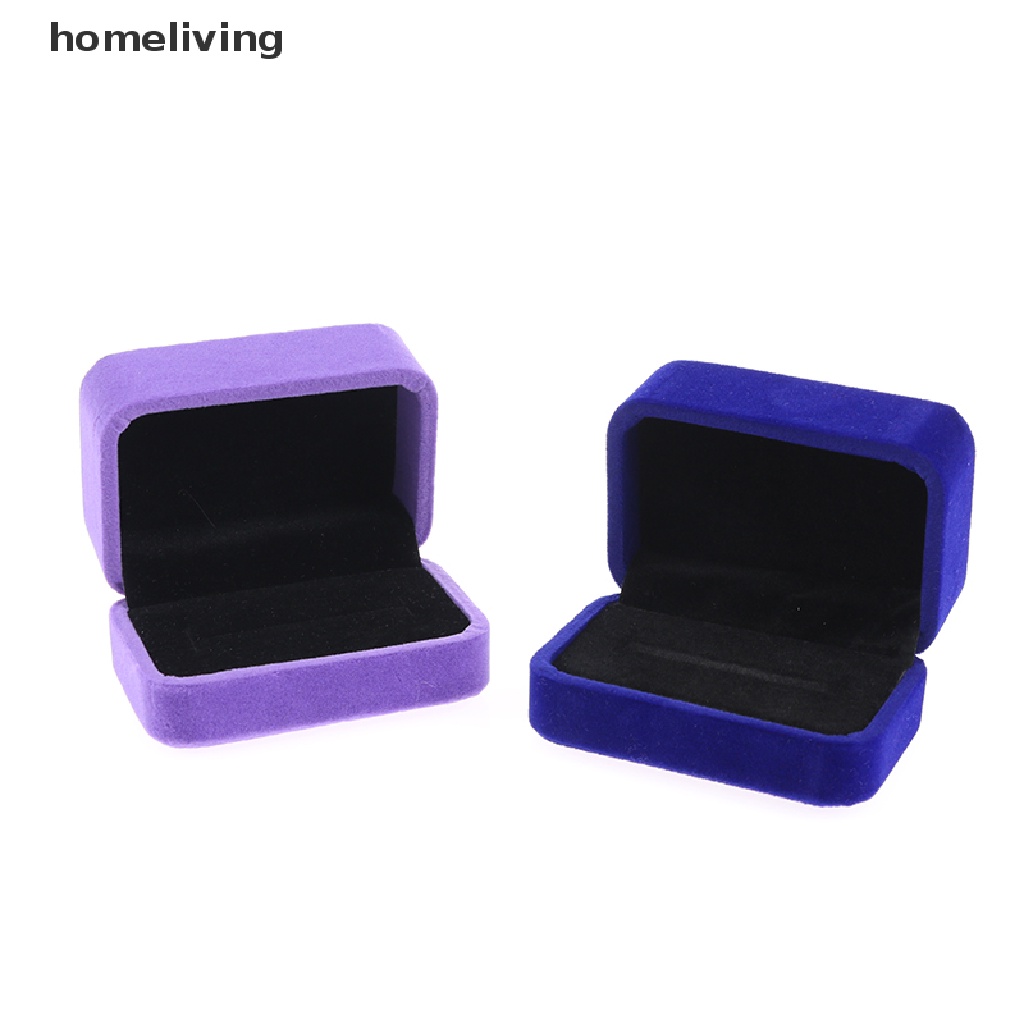 Hộp Đựng Trang Sức Hình Vuông Bằng Nhung Sang Trọng