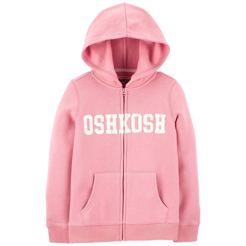 Áo Khoác Nỉ Bé Gái Oskos - Hồng OK Trắng