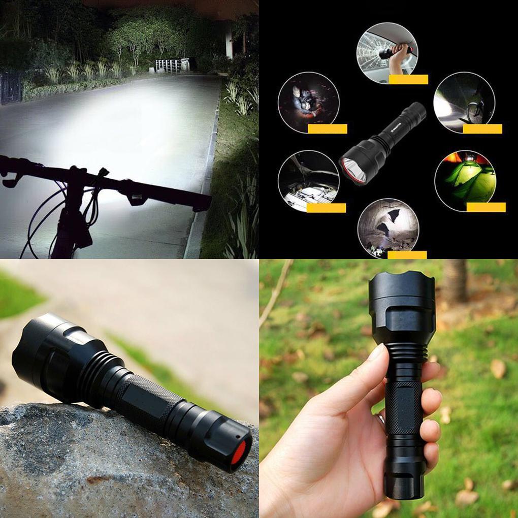 Đèn Pin C8 Công Suất Cao Bằng Hợp Kim Nhôm Có Thể Sạc Lại Tiện Dụng