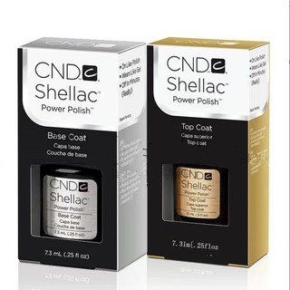 Cặp Base - Top CND Sơn Gel Siêu Bóng Bền  7,5ml