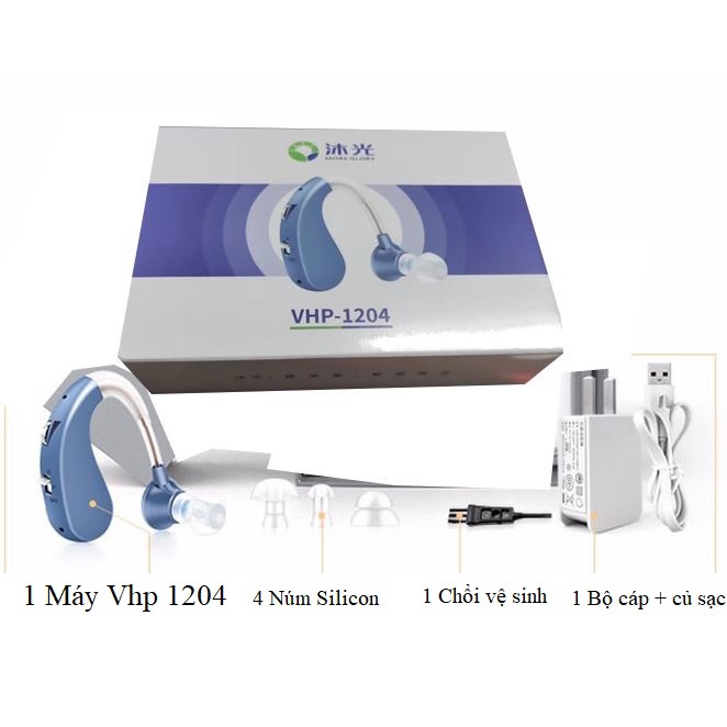 Máy Trợ Thính Không Dây, Tai Nghe Trợ Thính Cao Cấp Cho Người Gìa VHP 1204
