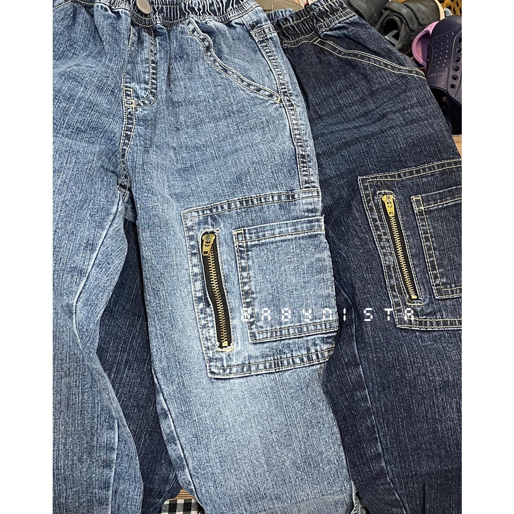 JEAN DÀI LƯNG THUN BÉ TRAI PHỐI TÚI