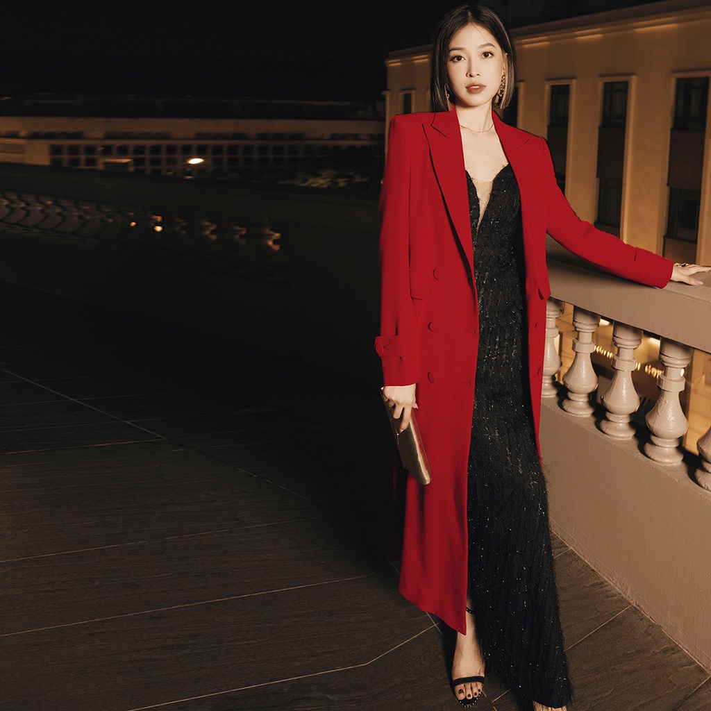 REINA - Áo khoác trench coat 2 hàng khuy