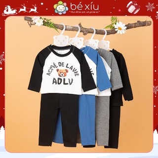 Đồ bộ bé trai bé gái Gấu LAVIE cực dễ thương bộ dài tay thu đông vải thun lạnh cho bé