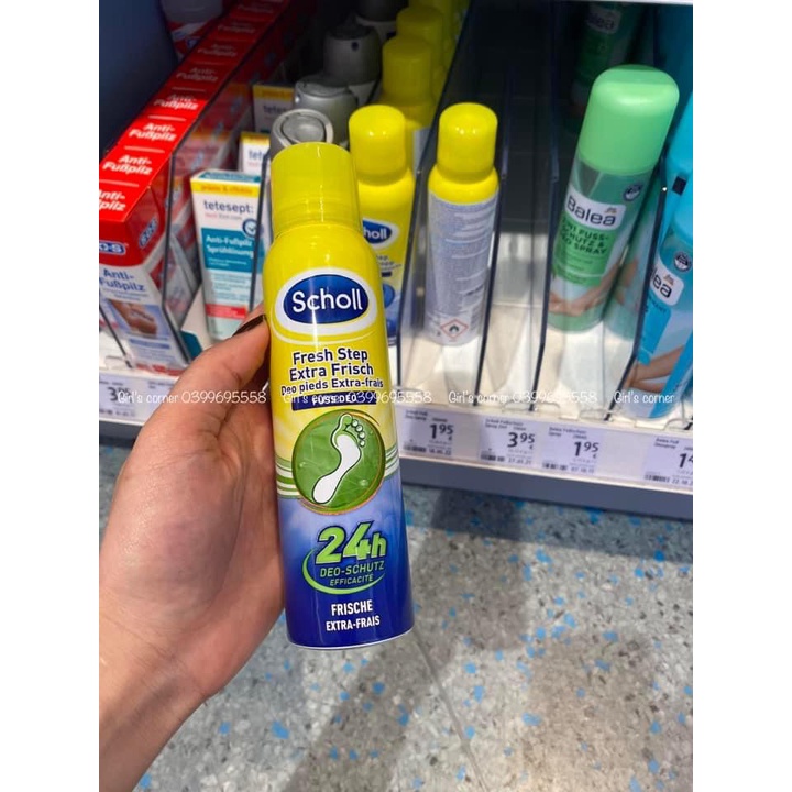 Xịt Chân, Xịt Giầy Scholl, 150ml, Hàng Đức