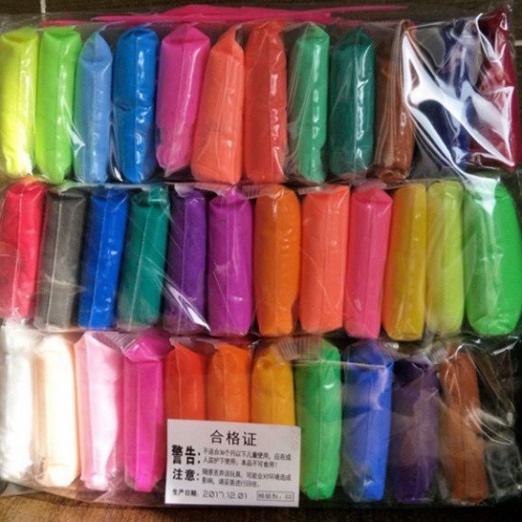 Đất Sét, Đất Nặn Tự Khô Siêu Nhẹ 12-36 Màu An Toàn.Nguyên liệu làm slime bơ slam mây