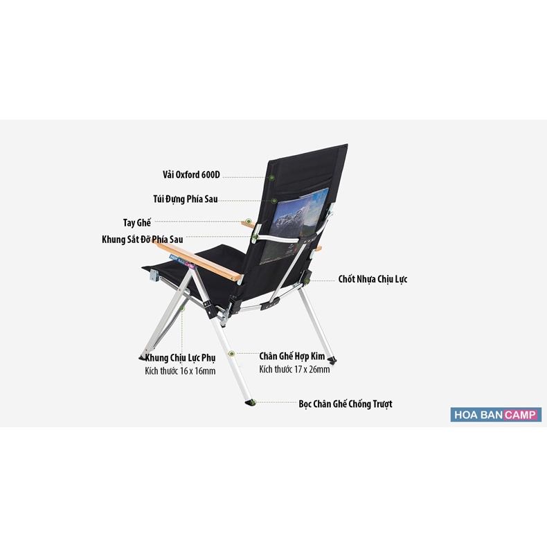 Ghế Xếp Dã Ngoại Thư Giãn NatureHike NH17T003-Y