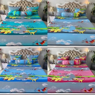 Bộ drap thun hàn quốc mẫu hoạt hình khủng long