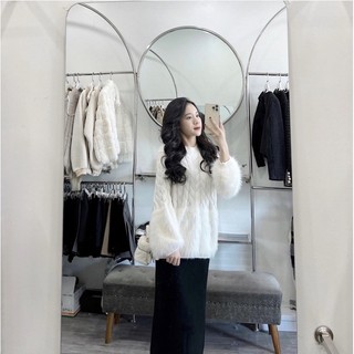 Set Áo len đáp lông tiểu thư