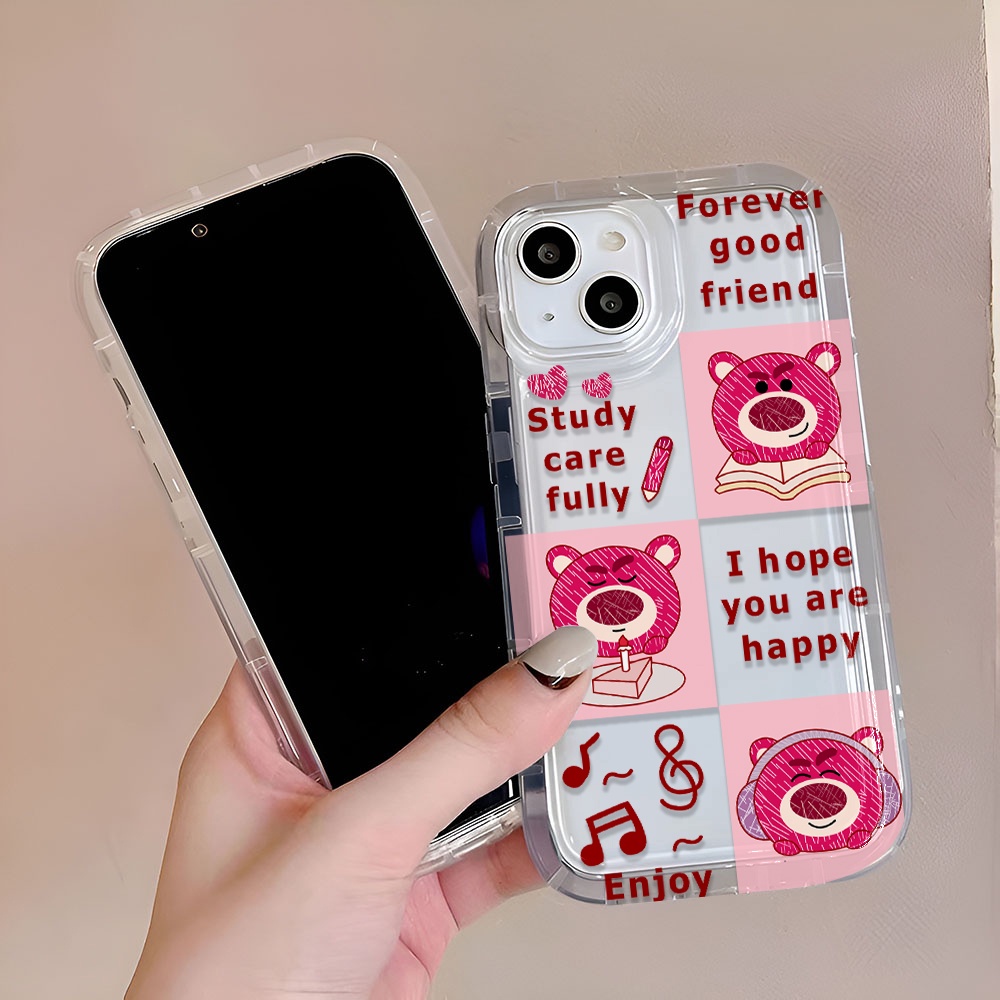 Ốp Điện Thoại Tpu Viền Dẻo In Hình Lotso Đáng Yêu Cho iphone 14promax 11 13 12 7Plus 6 6s XR X XS Max