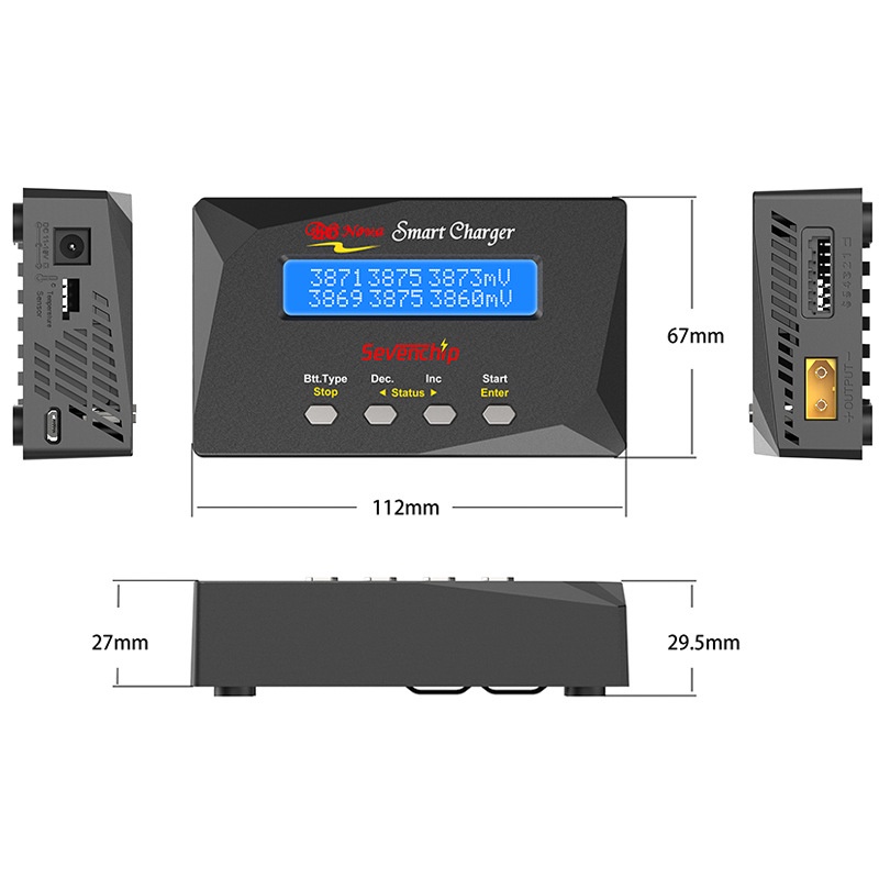 Bộ Sạc Pin Lipo NiMh Li-ion Ni-Cd Kỹ Thuật Số IMAX B6 Nova 60W Kèm Bộ Chuyển Đổi Cho Xe Hơi Điều Khiển Từ Xa