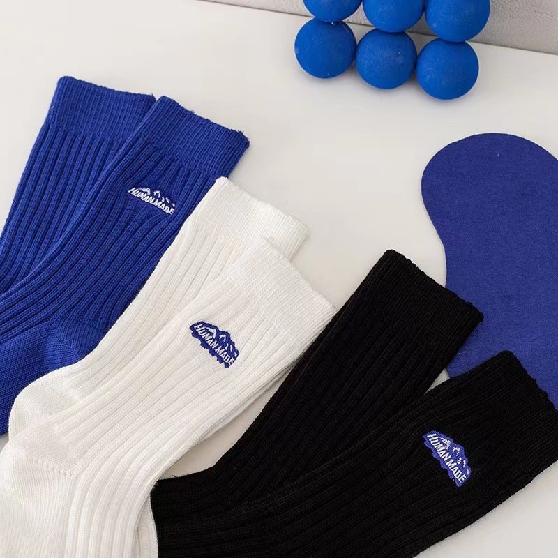 Vớ nữ tất cotton cổ cao thoáng khí in chữ phong cách Hàn Quốc HAYN T07