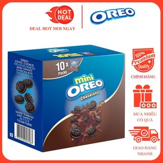 Hộp 10 gói bánh oreo mini hương socola 23g/gói