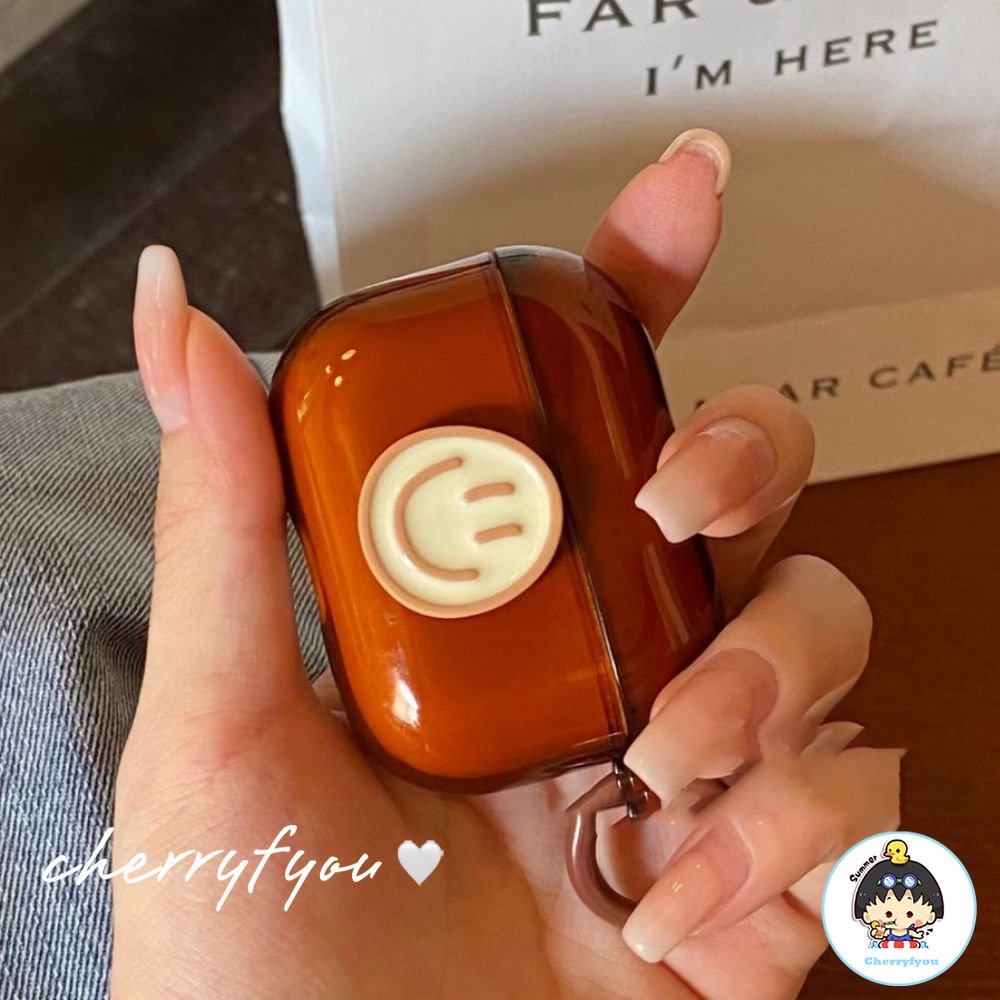 Vỏ Bảo Vệ Hộp Sạc Tai Nghe Bluetooth Airpods 1 / 2 / 3 / pro Bằng Silicon Hình Mặt Cười Dễ Thương