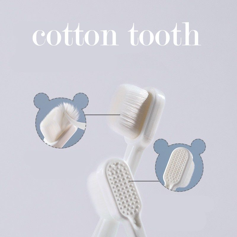 Bàn chải cotton gấu siêu xinh cho bé
