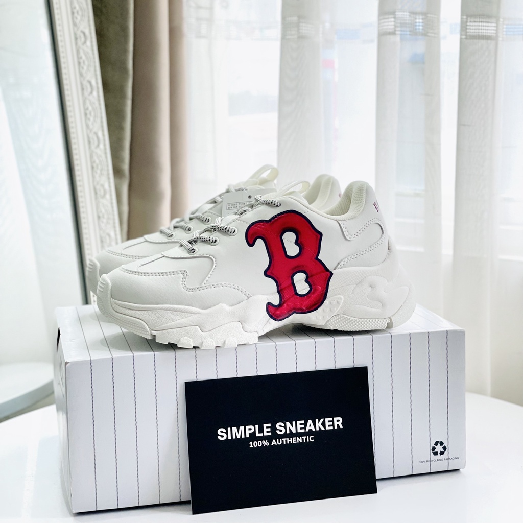 Giày MLB Chunky Boston Chính Hãng 🔴SIMPLE SNEAKER🔴 MLB Big Ball Chunky A Classic Boston Red Sox Auth