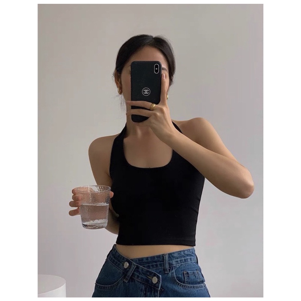 Áo Croptop Cổ Yếm Xinh Xắn - Elleni