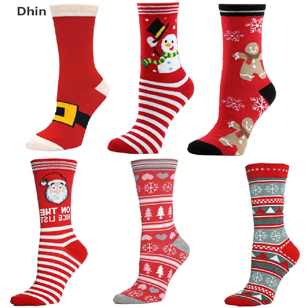 1 Đôi Tất Cotton Họa Tiết Giáng Sinh Vui Nhộn