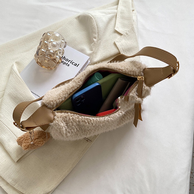 Túi Xách Lông Nhung Kiểu Dáng Đơn Giản Hợp Thời Trang Cho Nữ