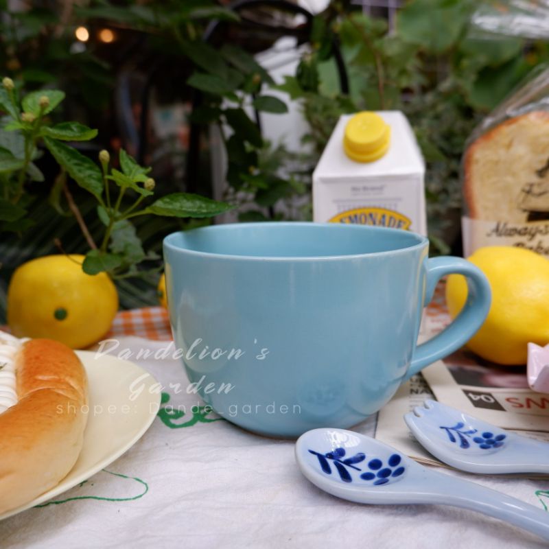 Ly quai to màu xanh phong cách Hàn Quốc