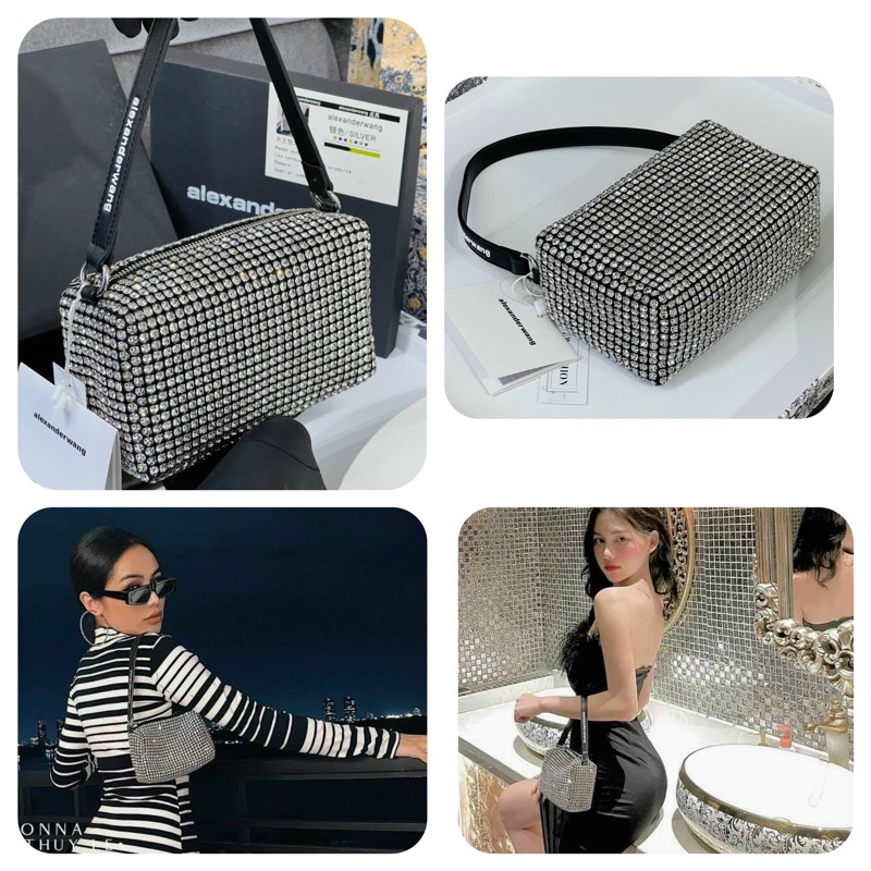 [SHIP HOẢ TỐC] TÚI ALEX WANG ĐÍNH ĐÁ ( Size 20)