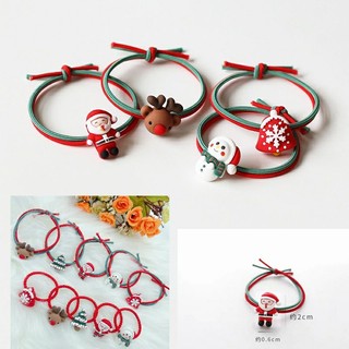 Set 5 Nơ buộc tóc, Chun cột tóc noel giáng sinh merry christmas