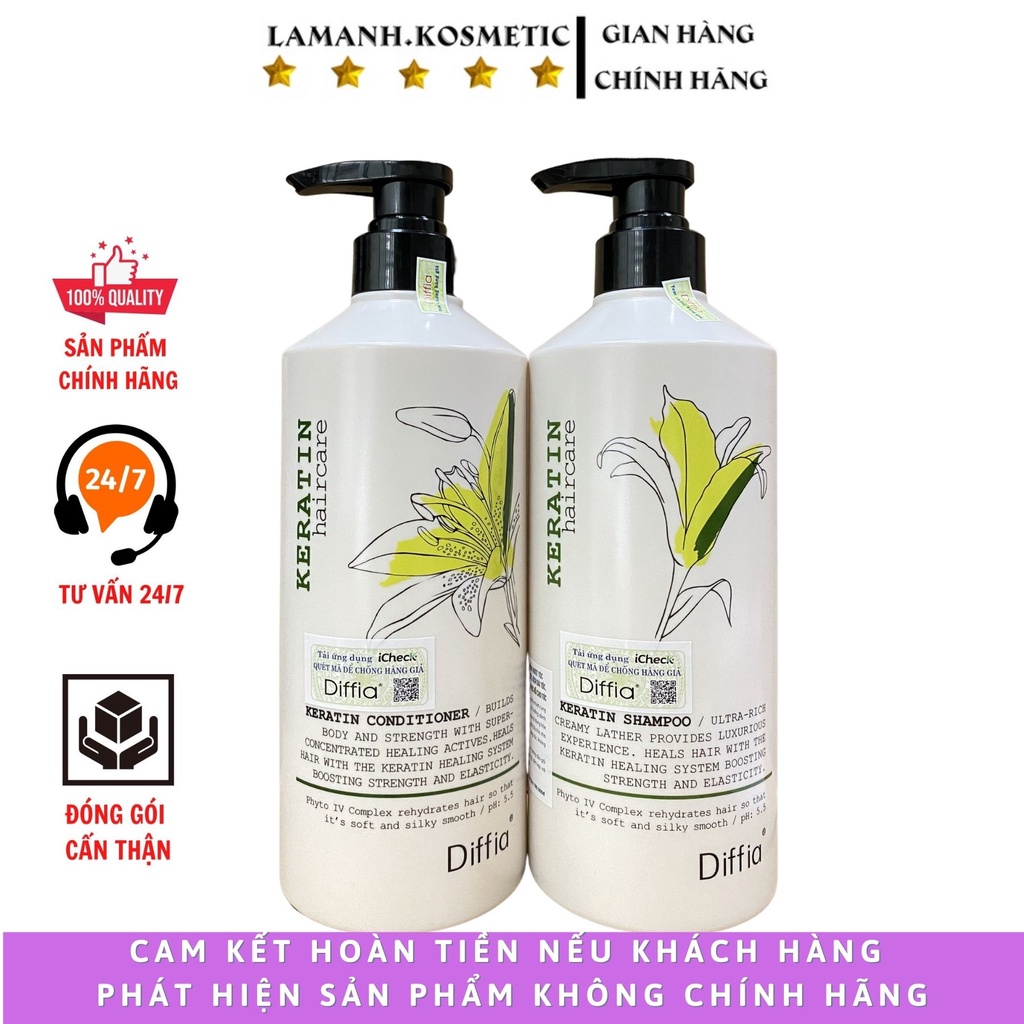 Dầu Gội Evuar keratin kiềm dầu siêu phục hồi mềm mượt chống rụng tóc cặp 785ml chính hãng