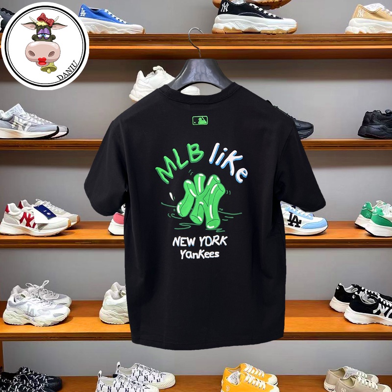 Áo Thun Tay Ngắn In Chữ MLB Thời Trang Hàn Quốc 3ATSL10 Cho Nam Và Nữ